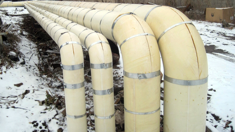 Монтаж изоляции ППУ на трубы