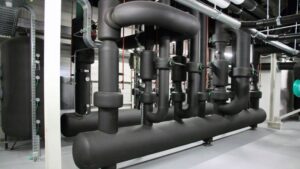 Монтаж вспененного каучука K-FLEX на трубопроводы